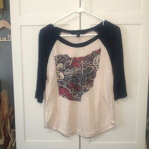 Ohio baseball tee LDLA women’s size ‎ medium  0132